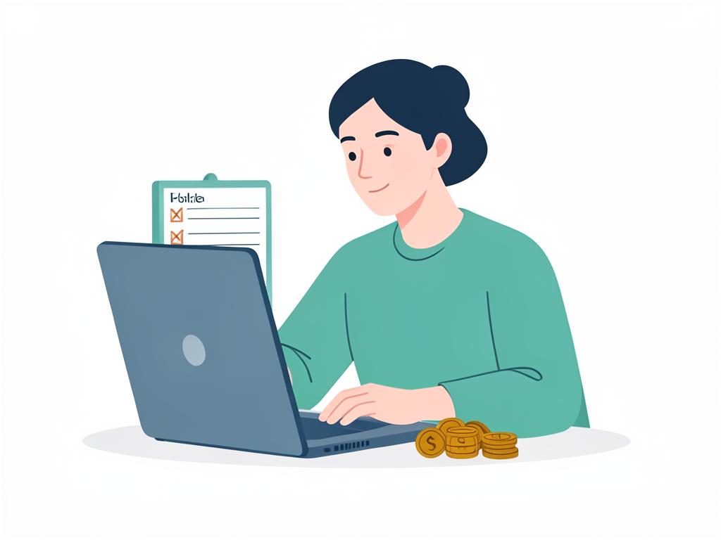 Pessoa organizando as finanças