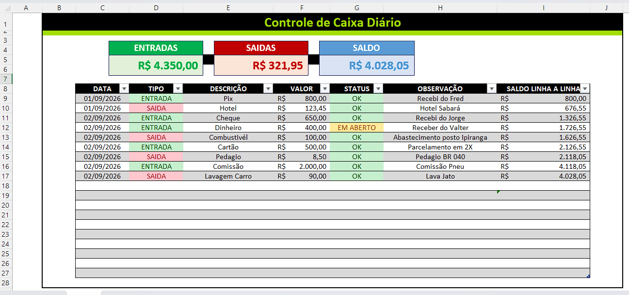 Kit Caixa no Controle